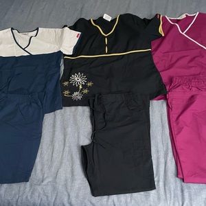 3 pairs of scrubs